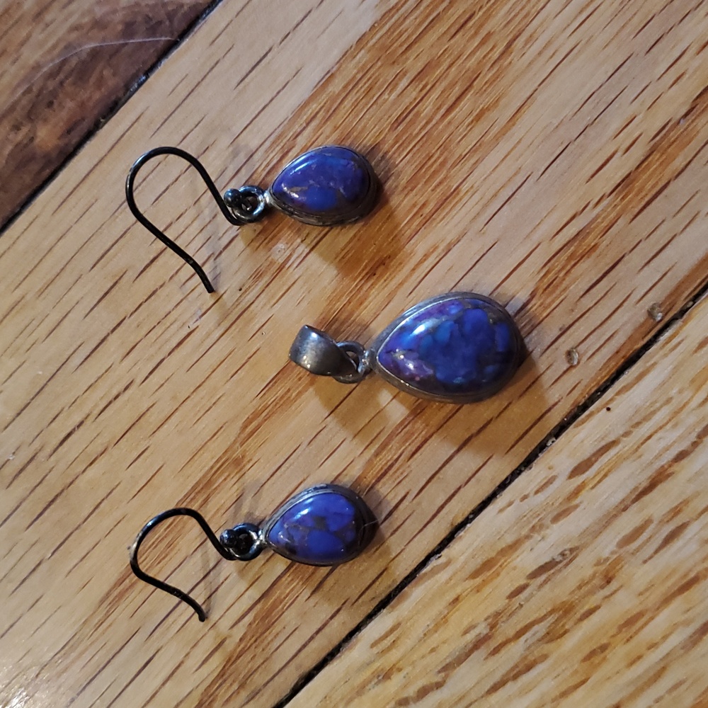 Purple Turquoise Jewelry Set